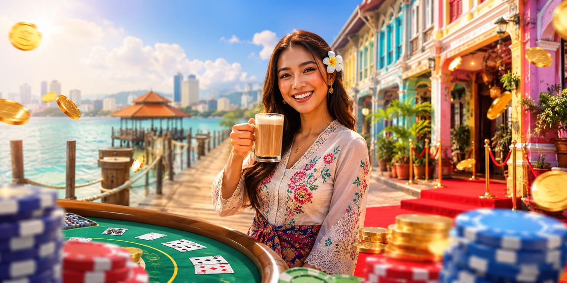 Suasana permainan kasino baccarat bergaya Melayu di Pulau Pinang