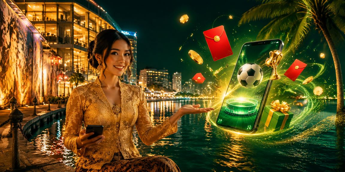 Bonus sampul merah perayaan bergaya kebaya Pulau Pinang untuk tip pertaruhan